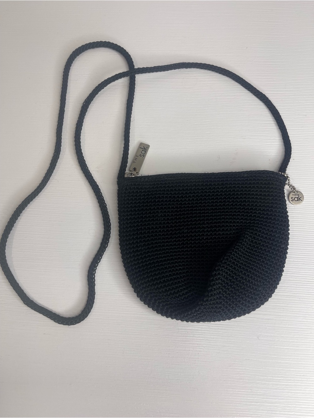 The Sak Black Mini Crochet Crossbody Bag - The Sak